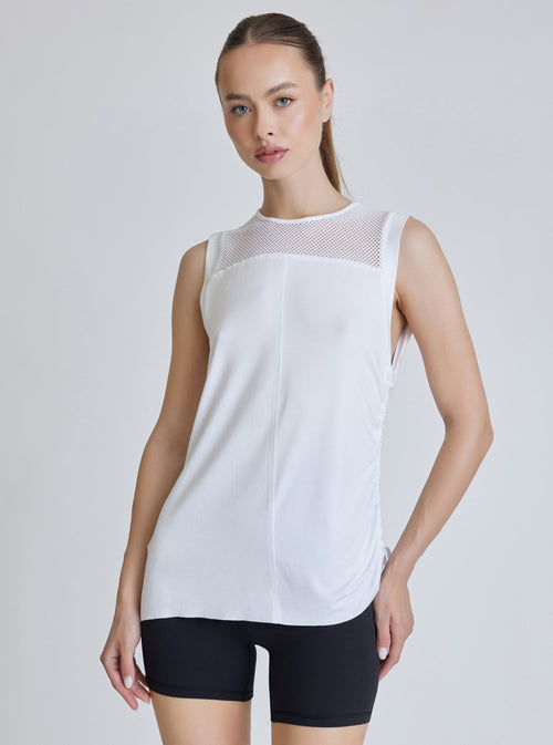 TAO SIDE RUCHED TUNIC - Blanc Noir Online Store