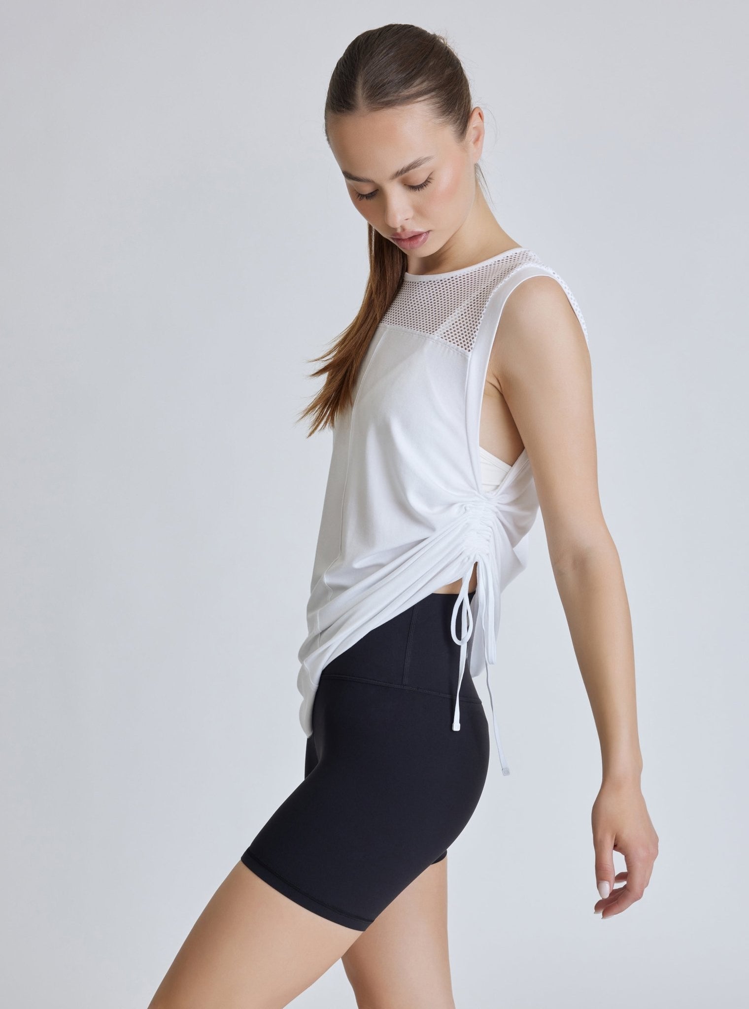 TAO SIDE RUCHED TUNIC - Blanc Noir Online Store