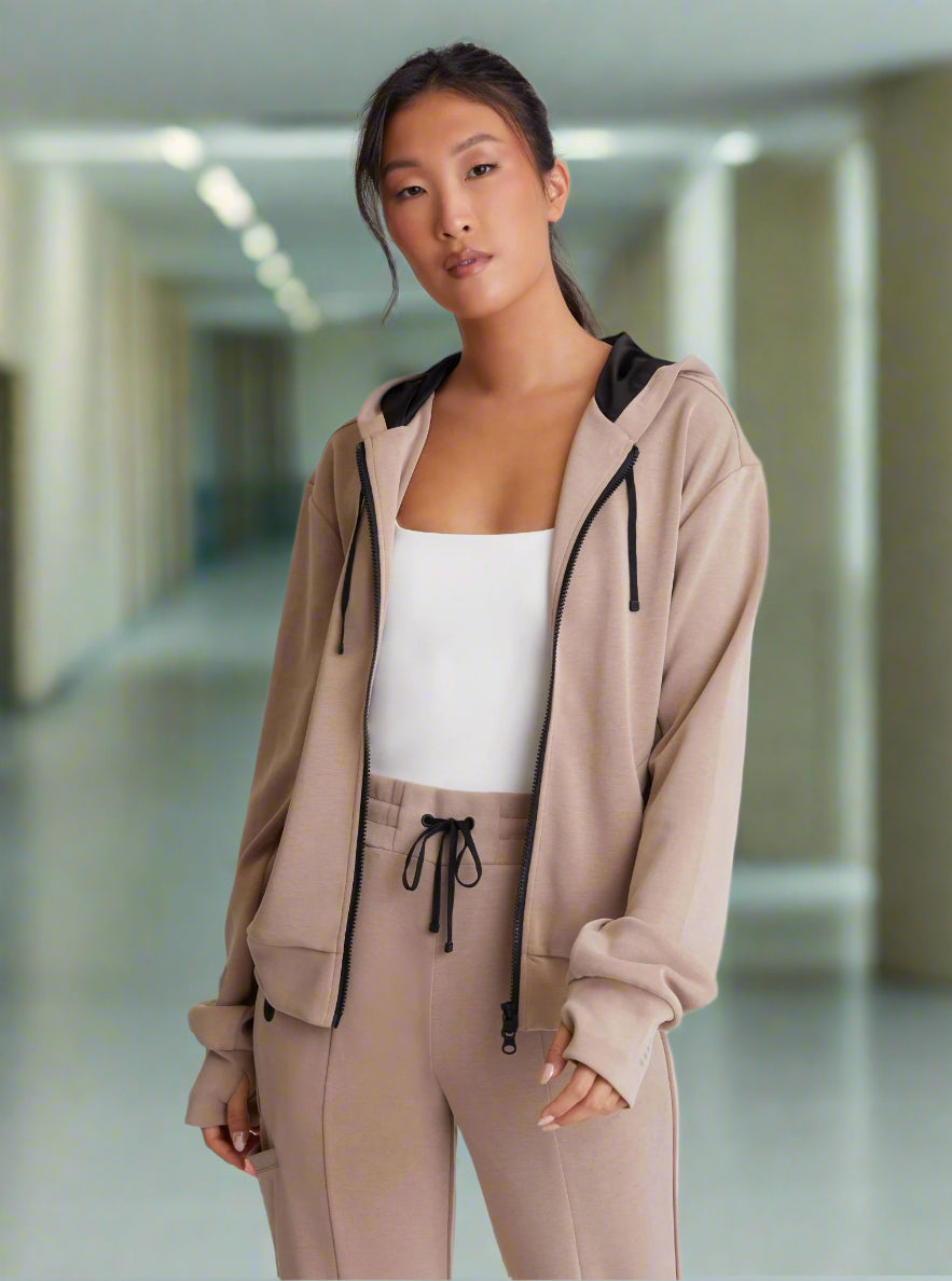 Travel Twin: Brooke Reflective Hoodie - Blanc Noir Online Store