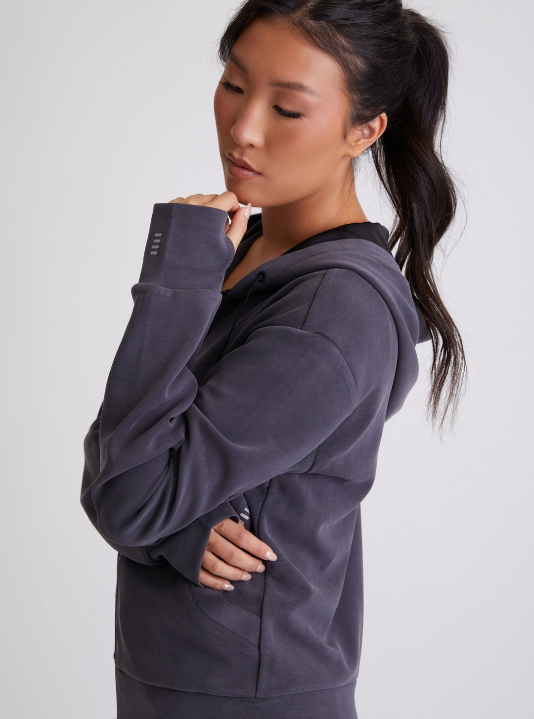 Travel Twin: Brooke Reflective Hoodie - Blanc Noir Online Store