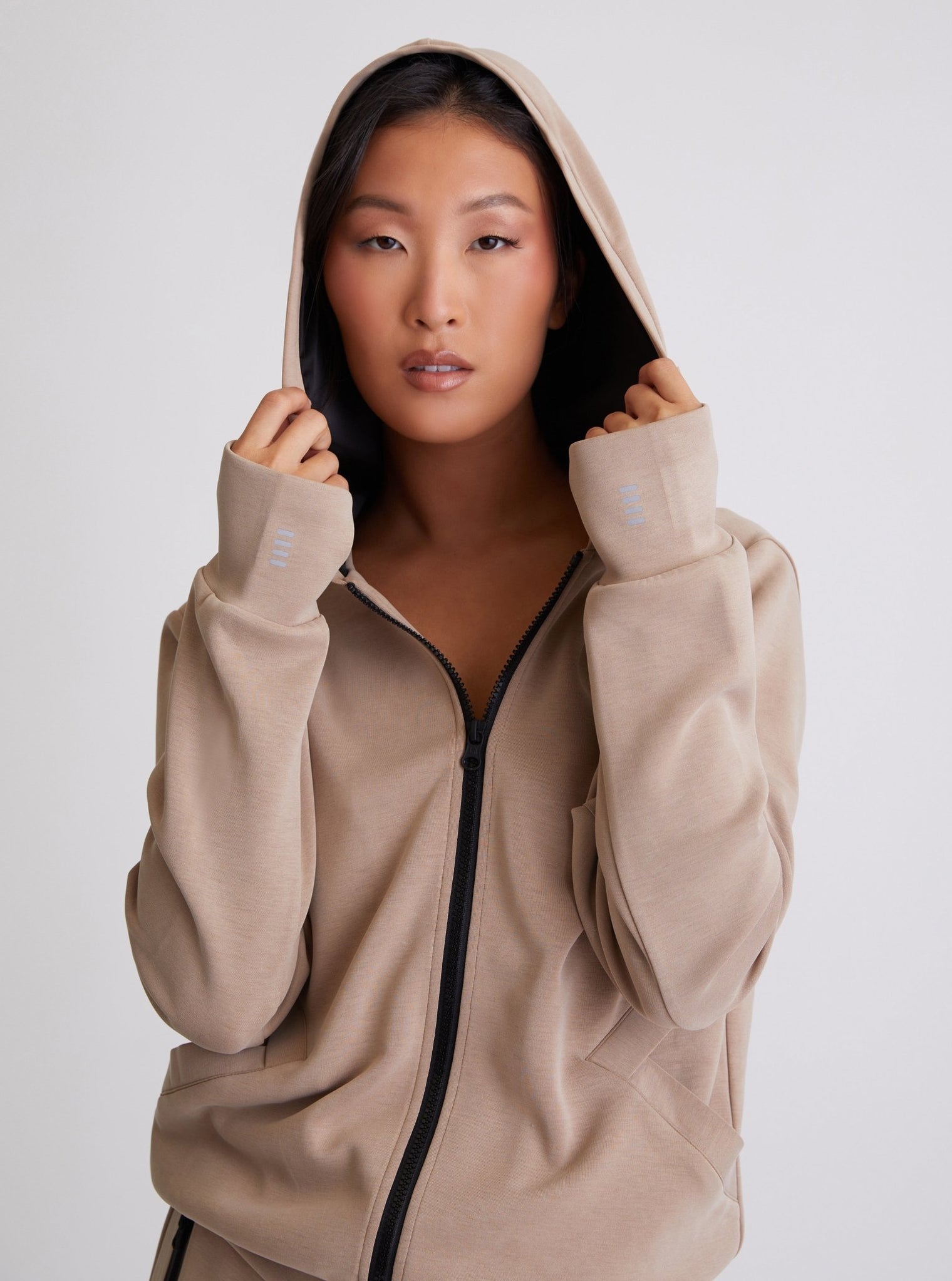 Travel Twin: Brooke Reflective Hoodie - Blanc Noir Online Store