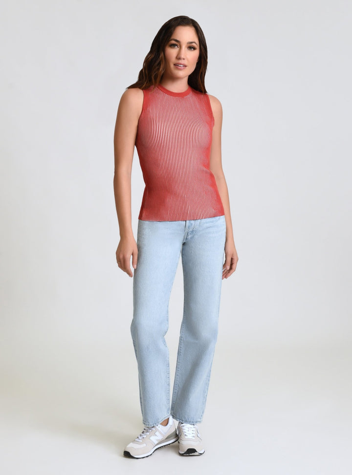 Two Tone Rib Tank - Blanc Noir Online Store