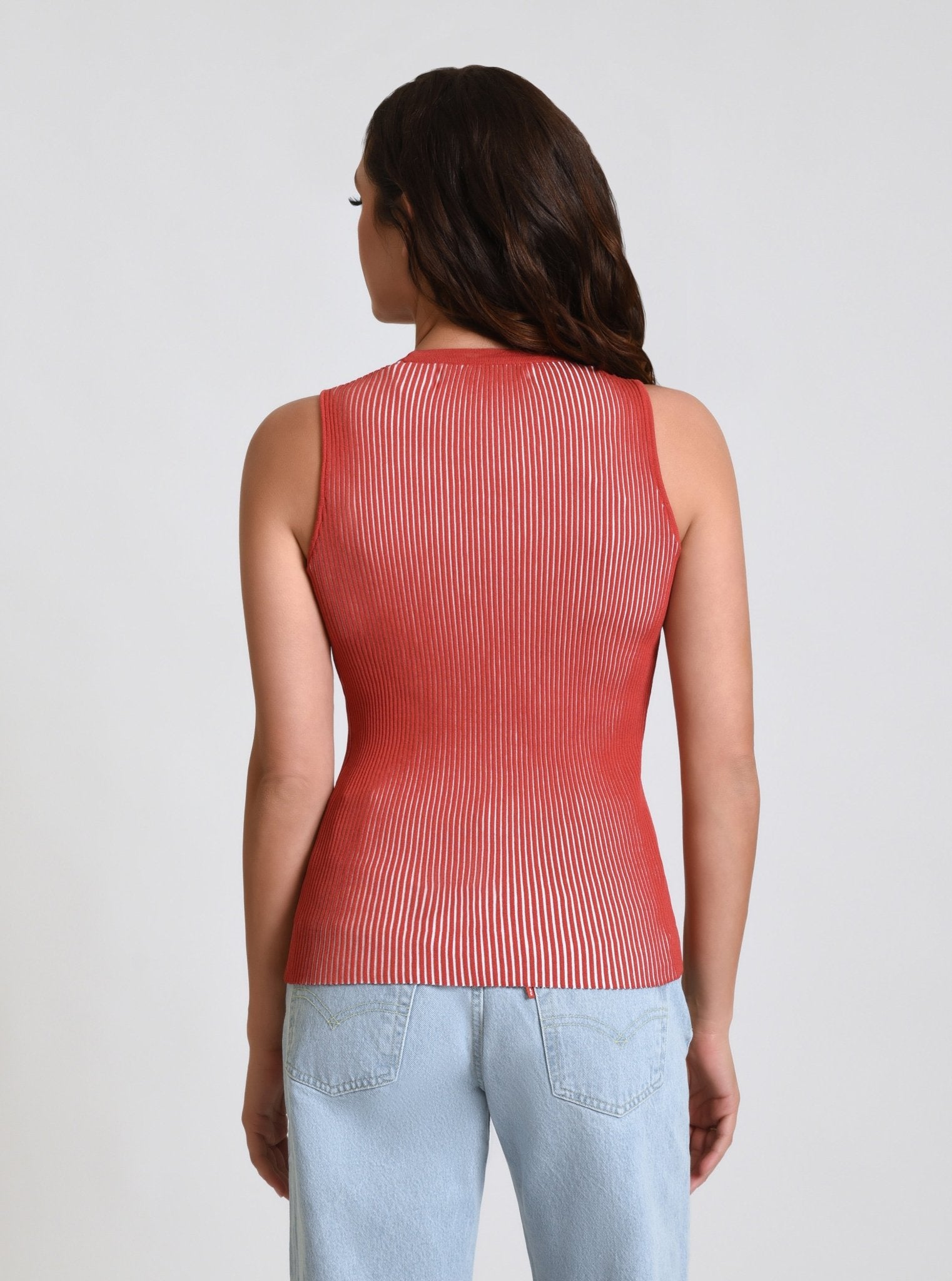 Two Tone Rib Tank - Blanc Noir Online Store