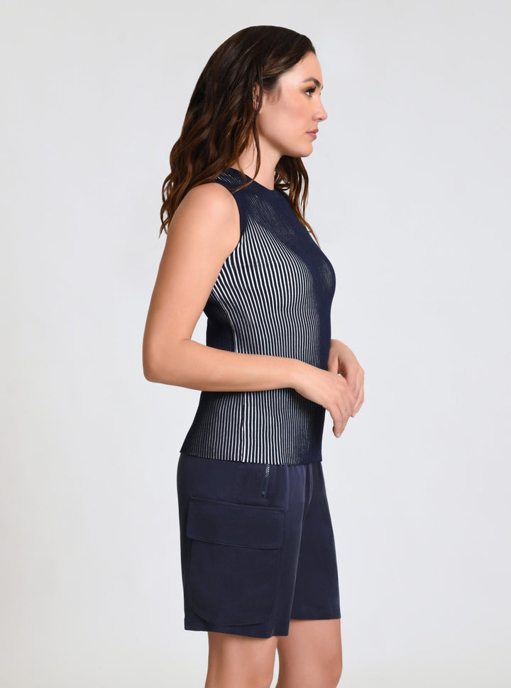 Two Tone Rib Tank - Blanc Noir Online Store