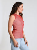 Two Tone Rib Tank - Blanc Noir Online Store