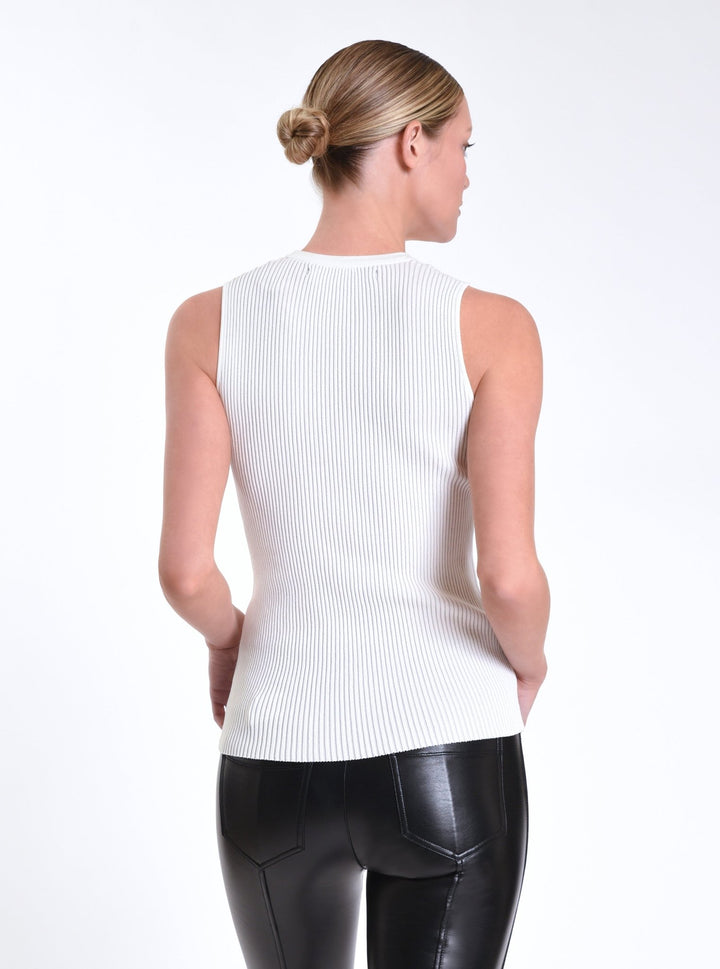 Two Tone Rib Tank - Blanc Noir Online Store
