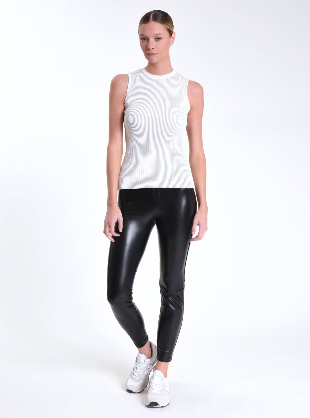 Two Tone Rib Tank - Blanc Noir Online Store