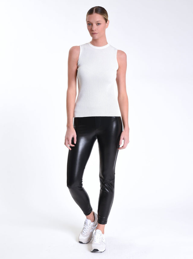 Two Tone Rib Tank - Blanc Noir Online Store