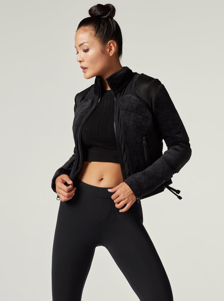 VELOUR MOTO JACKET - Blanc Noir Online Store