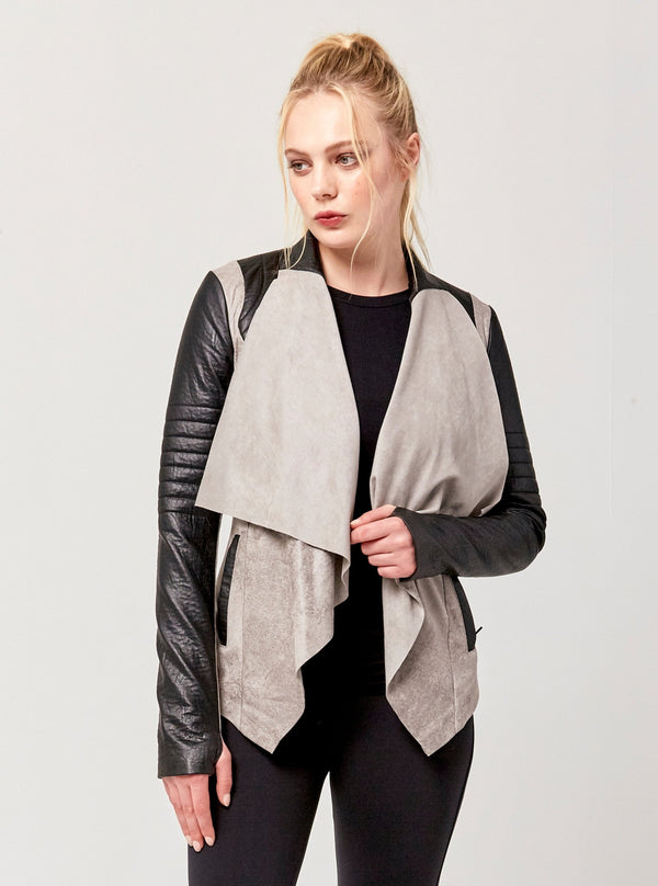 VINTAGE DRAPE FRONT JACKET - FINAL SALE - SMS do not sell - Blanc Noir Online Store