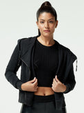 Vintage Wash Mesh Moto - Blanc Noir Online Store