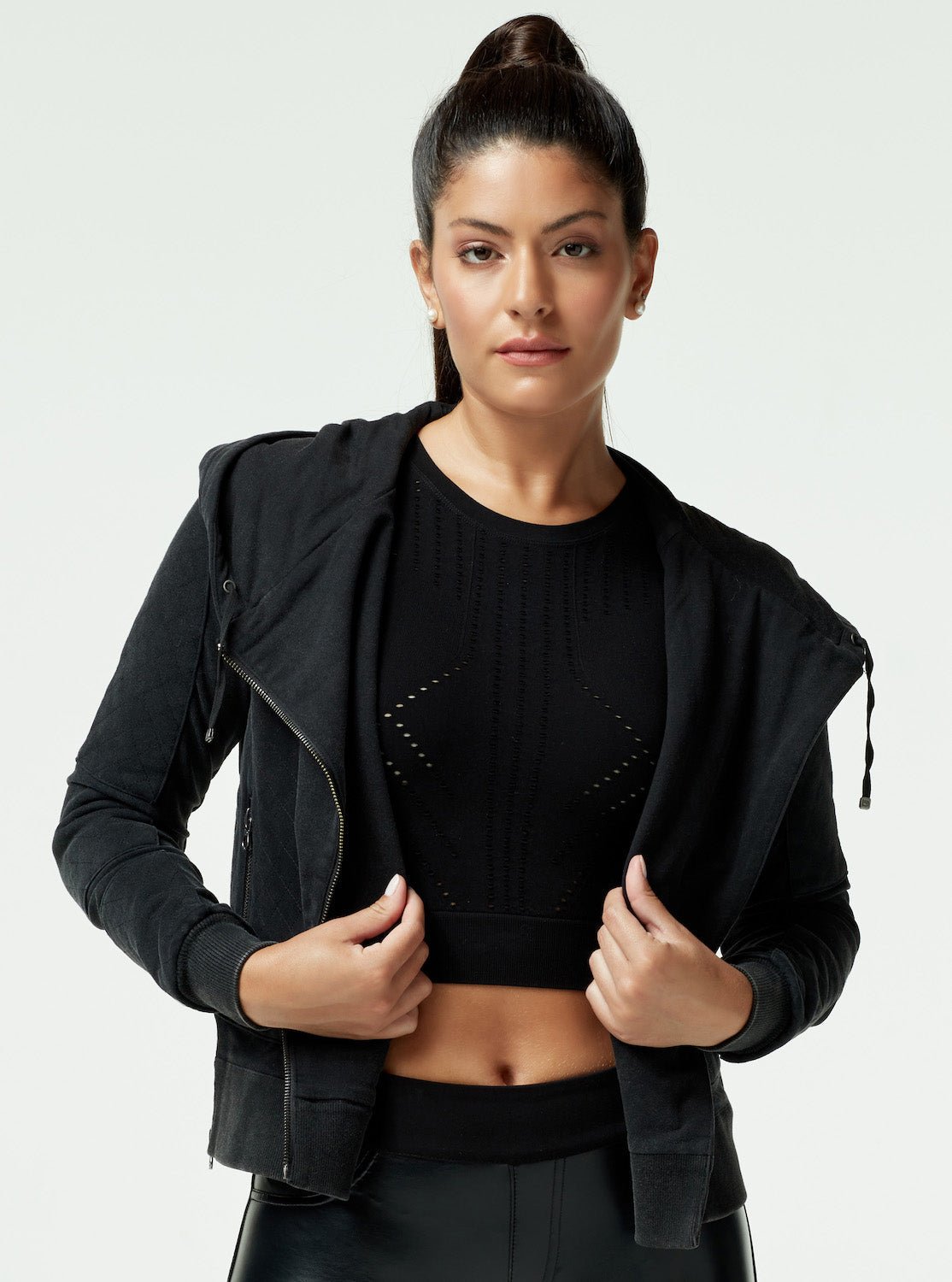 Vintage Wash Mesh Moto - Blanc Noir Online Store