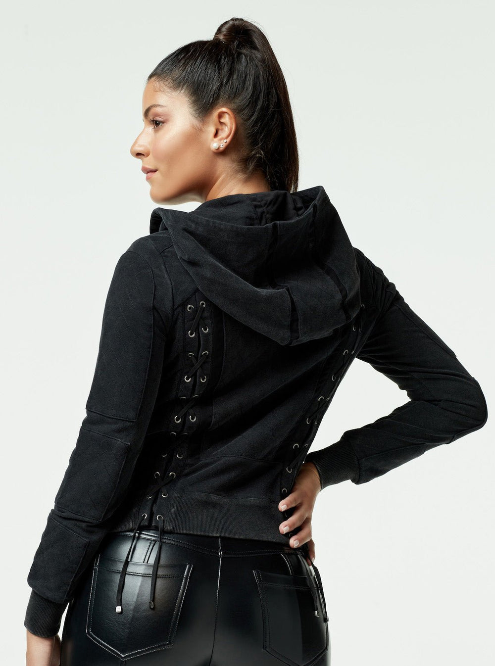 Vintage Wash Mesh Moto - Blanc Noir Online Store