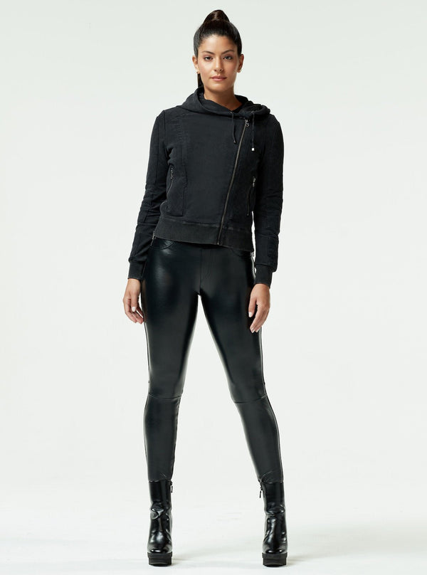 Vintage Wash Mesh Moto - Blanc Noir Online Store