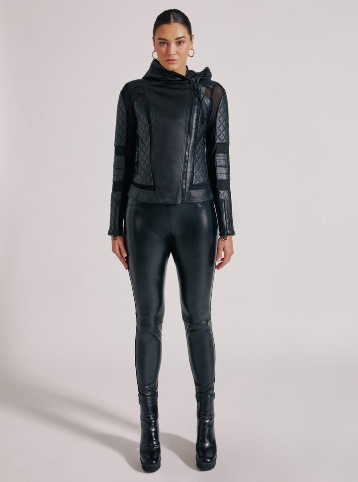 VOYAGE HOODED MOTO - Blanc Noir Online Store