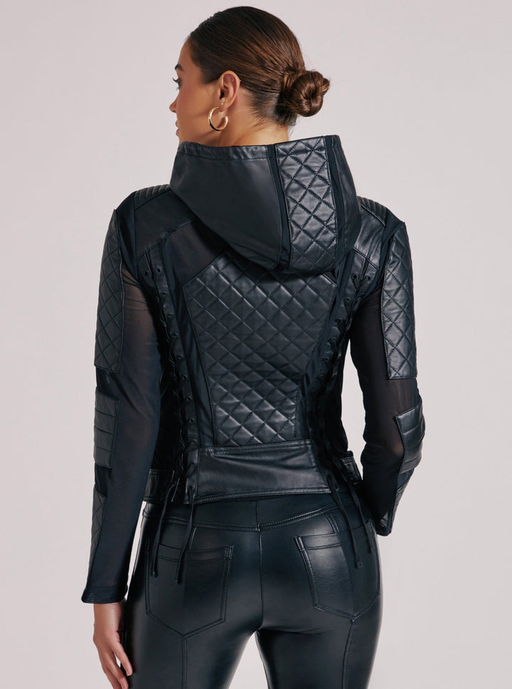 VOYAGE HOODED MOTO - Blanc Noir Online Store