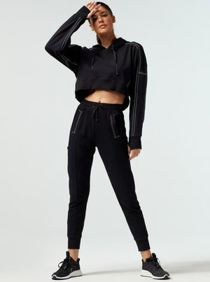 YOLO CONTRAST STITCH JOGGER - Blanc Noir Online Store