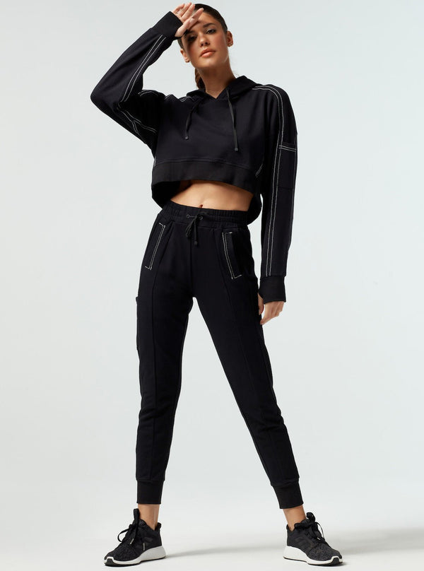 YOLO CONTRAST STITCH JOGGER - Blanc Noir Online Store