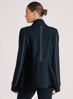 Yolo Drape Front Jacket - Blanc Noir Online Store