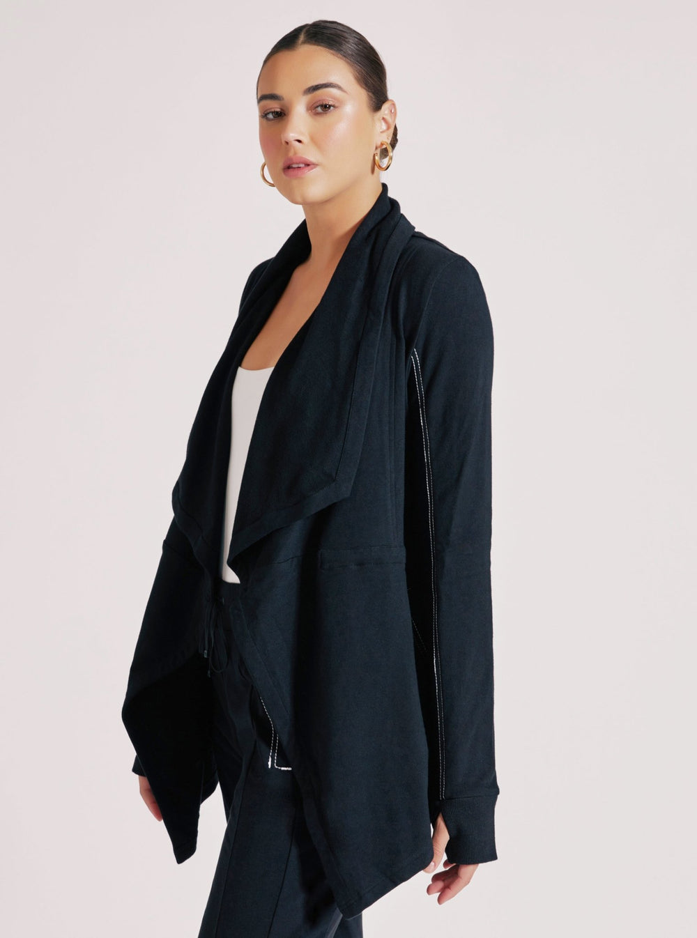 Yolo Drape Front Jacket - Blanc Noir Online Store